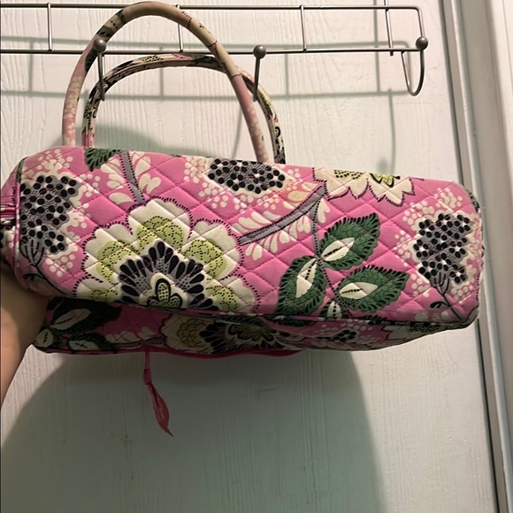 Vera Bradley Priscilla pink floral quilted bowler retired bag - Picture 8 of 9